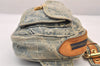 Authentic Louis Vuitton Monogram Denim Waist Bum Bag Blue M95347 LV 8564M
