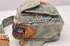Authentic Louis Vuitton Monogram Denim Waist Bum Bag Blue M95347 LV 8564M