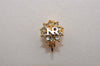 Authentic NINA RICCI Vintage Clip-on Rhinestone Earrings Gold Tone 8565J