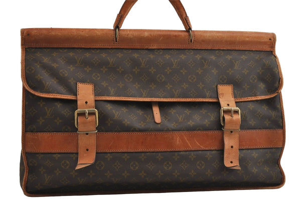 Authentic Louis Vuitton Monogram Sac Gibier Chasse Hunting Travel Hand Bag 8567I