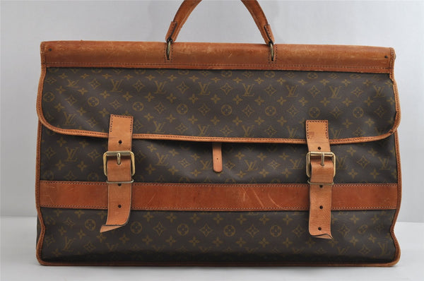 Authentic Louis Vuitton Monogram Sac Gibier Chasse Hunting Travel Hand Bag 8567I