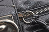 Authentic Chloe Vintage Paddington Leather Shoulder Hand Bag Metallic Gray 8568I