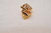 Authentic NINA RICCI Vintage Clip-on Logo Motif Earrings Accessory Gold 8568J