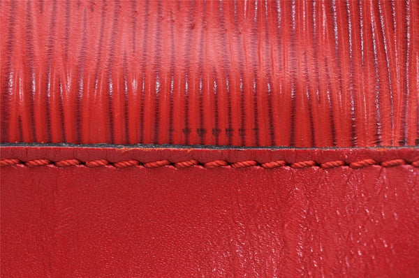 Authentic Louis Vuitton Epi Noe Shoulder Drawstring Bag Red M44007 LV 8571I