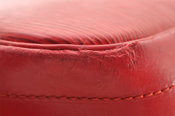 Authentic Louis Vuitton Epi Noe Shoulder Drawstring Bag Red M44007 LV 8571I