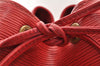 Authentic Louis Vuitton Epi Noe Shoulder Drawstring Bag Red M44007 LV 8571I
