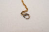 Authentic NINA RICCI Gold Tone Rhinestone Chain Pendant Necklace Junk 8571J