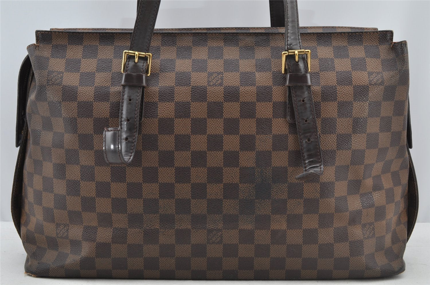 Authentic Louis Vuitton Damier Chelsea Shoulder Tote Bag N51119 LV 8573I