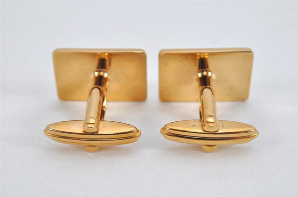 Authentic NINA RICCI Vintage Gold Tone Logo Cuffs 8573J