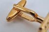 Authentic NINA RICCI Vintage Gold Tone Logo Cuffs 8573J