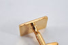 Authentic NINA RICCI Vintage Gold Tone Logo Cuffs 8573J