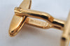 Authentic NINA RICCI Vintage Gold Tone Logo Cuffs 8573J