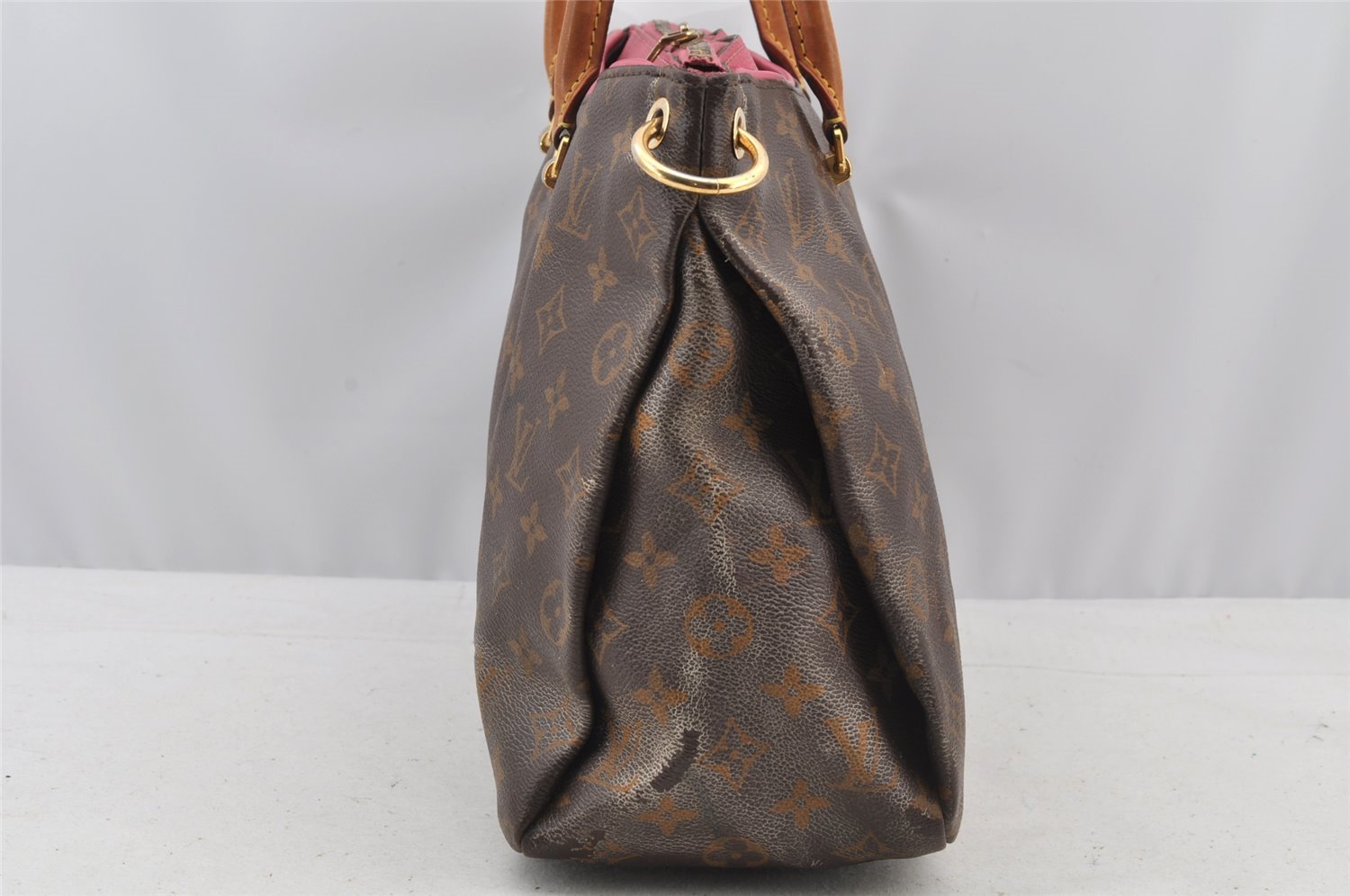 Authentic Louis Vuitton Monogram Pallas 2Way Shoulder Hand Bag M50067 Pink 8576I