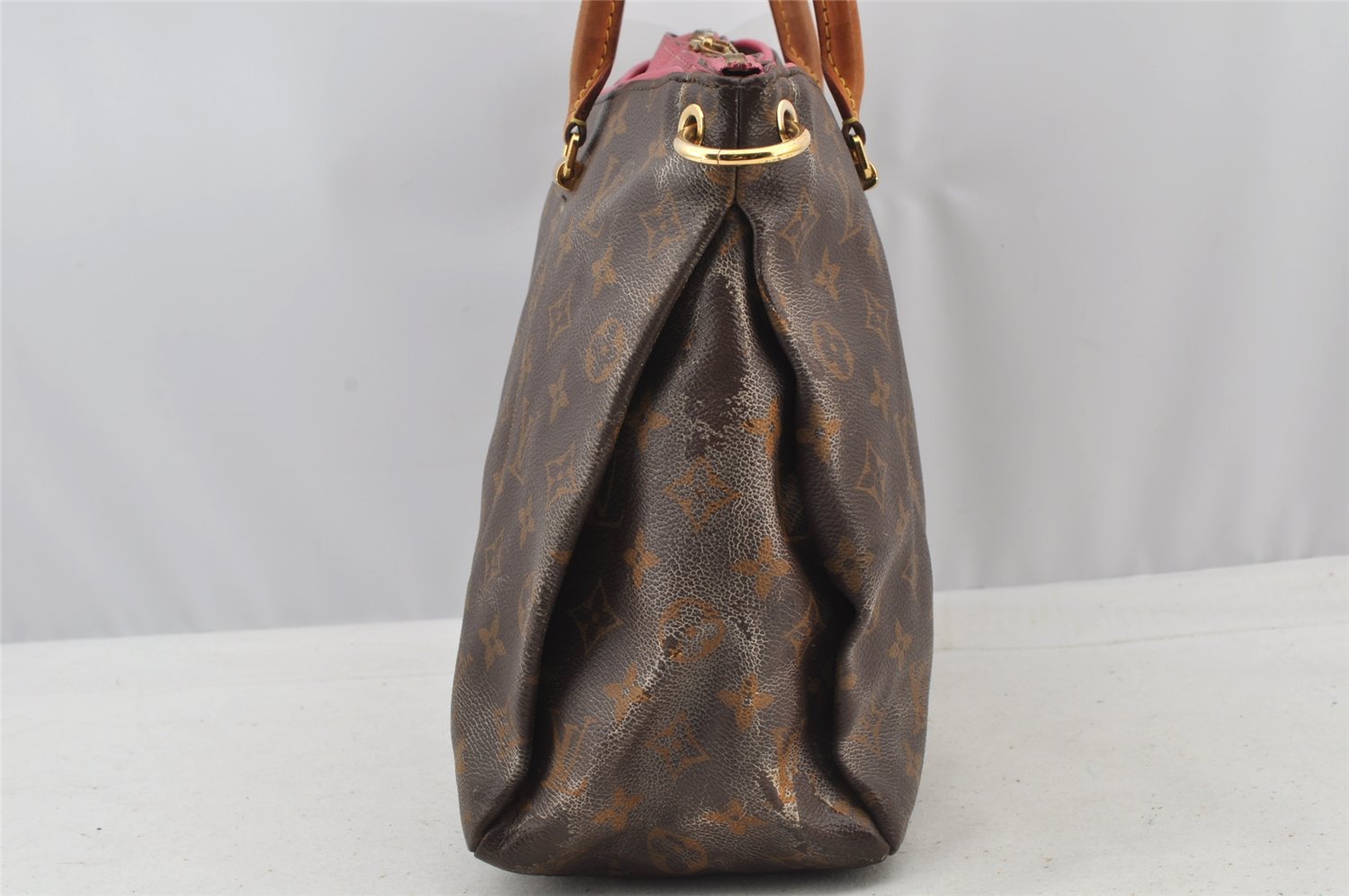 Authentic Louis Vuitton Monogram Pallas 2Way Shoulder Hand Bag M50067 Pink 8576I