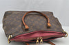 Authentic Louis Vuitton Monogram Pallas 2Way Shoulder Hand Bag M50067 Pink 8576I