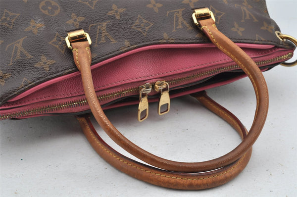 Authentic Louis Vuitton Monogram Pallas 2Way Shoulder Hand Bag M50067 Pink 8576I