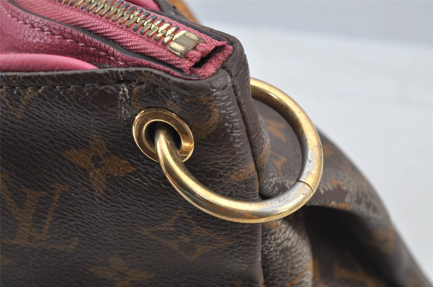 Authentic Louis Vuitton Monogram Pallas 2Way Shoulder Hand Bag M50067 Pink 8576I