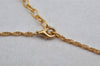 Authentic NINA RICCI Gold Tone Rhinestone Heart Chain Pendant Necklace  8576J