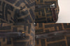 Authentic FENDI Zucca Vintage Hand Bag Purse Nylon Leather Brown 8576M