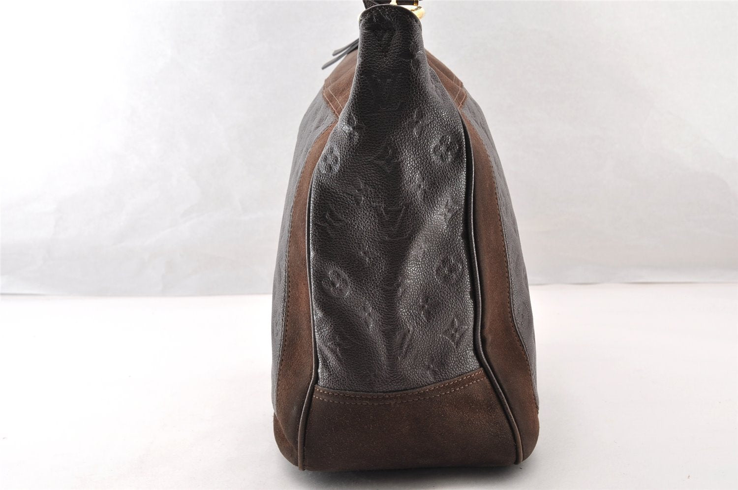 Auth Louis Vuitton Monogram Empreinte Audacieuse MM Shoulder Bag Brown LV 8577I