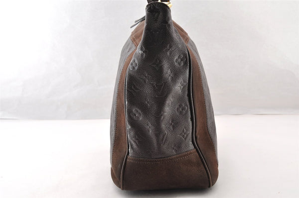 Auth Louis Vuitton Monogram Empreinte Audacieuse MM Shoulder Bag Brown LV 8577I