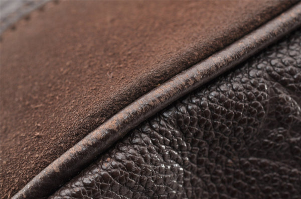 Auth Louis Vuitton Monogram Empreinte Audacieuse MM Shoulder Bag Brown LV 8577I