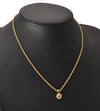 Authentic NINA RICCI Vintage Gold Tone Rhinestone Chain Pendant Necklace  8577J