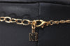 Authentic NINA RICCI Vintage Gold Tone Rhinestone Chain Pendant Necklace  8577J