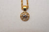 Authentic NINA RICCI Vintage Gold Tone Rhinestone Chain Pendant Necklace  8577J