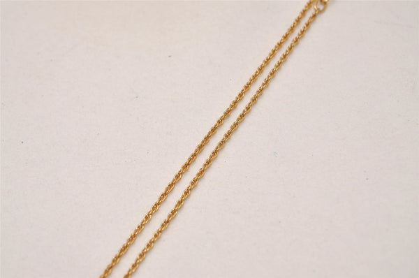 Authentic NINA RICCI Vintage Gold Tone Rhinestone Chain Pendant Necklace  8577J