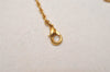 Authentic NINA RICCI Vintage Gold Tone Rhinestone Chain Pendant Necklace  8577J