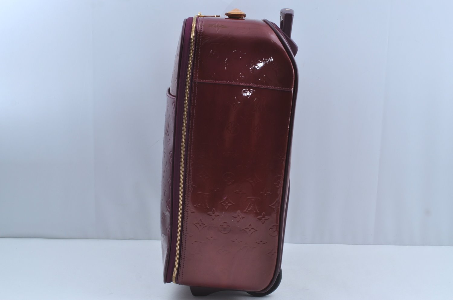 Authentic Louis Vuitton Monogram Vernis Pegase 45 Suitcase M91419 Purple 8578I