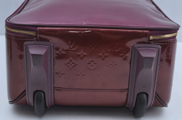 Authentic Louis Vuitton Monogram Vernis Pegase 45 Suitcase M91419 Purple 8578I