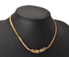 Authentic NINA RICCI Vintage Gold Tone Rhinestone Choker Necklace 8578J