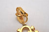 Authentic NINA RICCI Vintage Clip-on Rhinestone Earrings Gold Tone 8579J