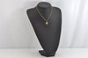 Authentic NINA RICCI Vintage Gold Tone Rhinestone Chain Pendant Necklace 8580J