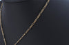 Authentic NINA RICCI Vintage Gold Tone Rhinestone Chain Pendant Necklace 8580J