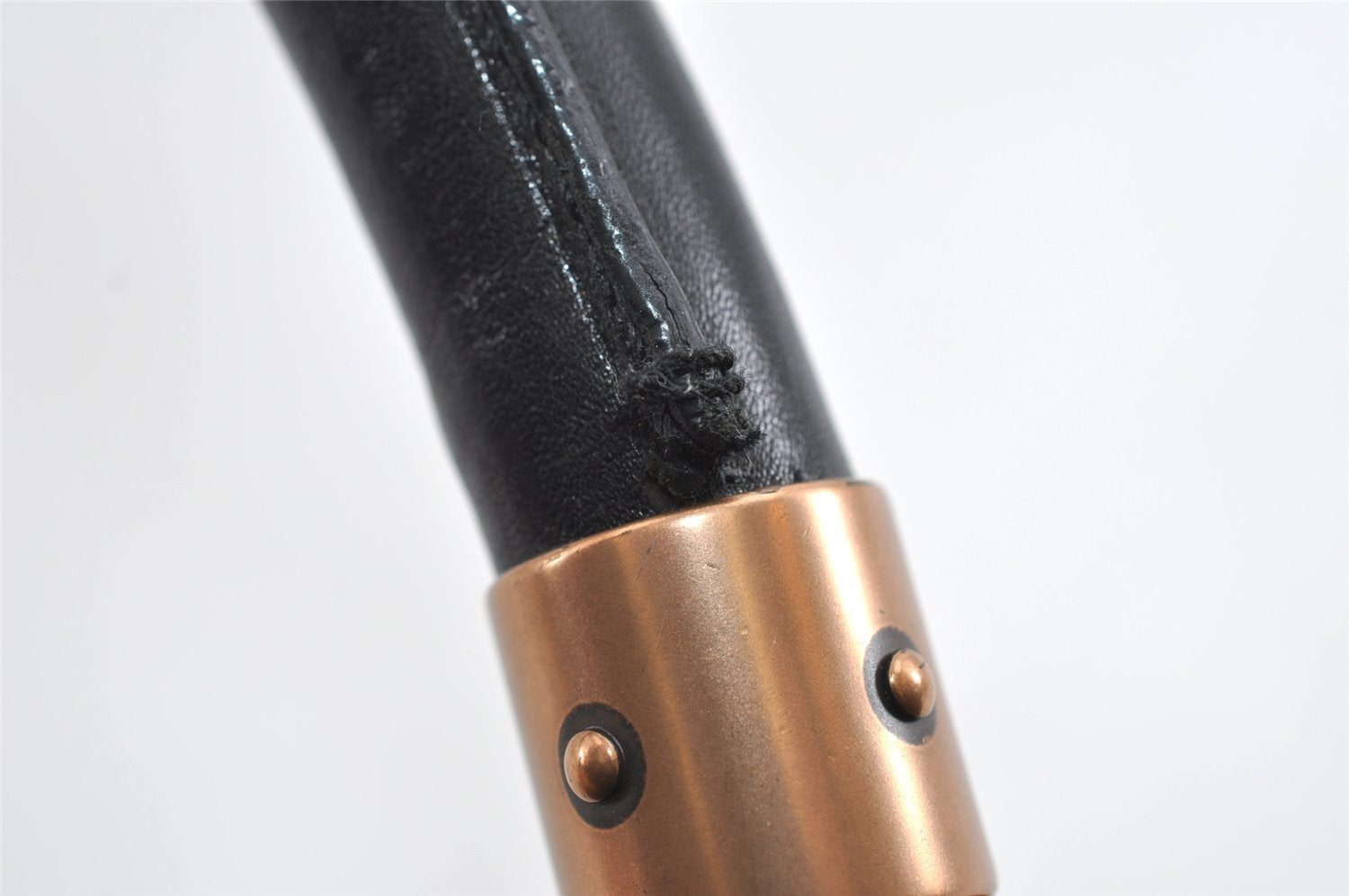 Authentic GUCCI Bamboo Vintage Shoulder Hand Bag Leather 124248 Black 8581I