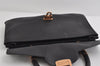 Authentic GUCCI Bamboo Vintage Shoulder Hand Bag Leather 124248 Black 8581I