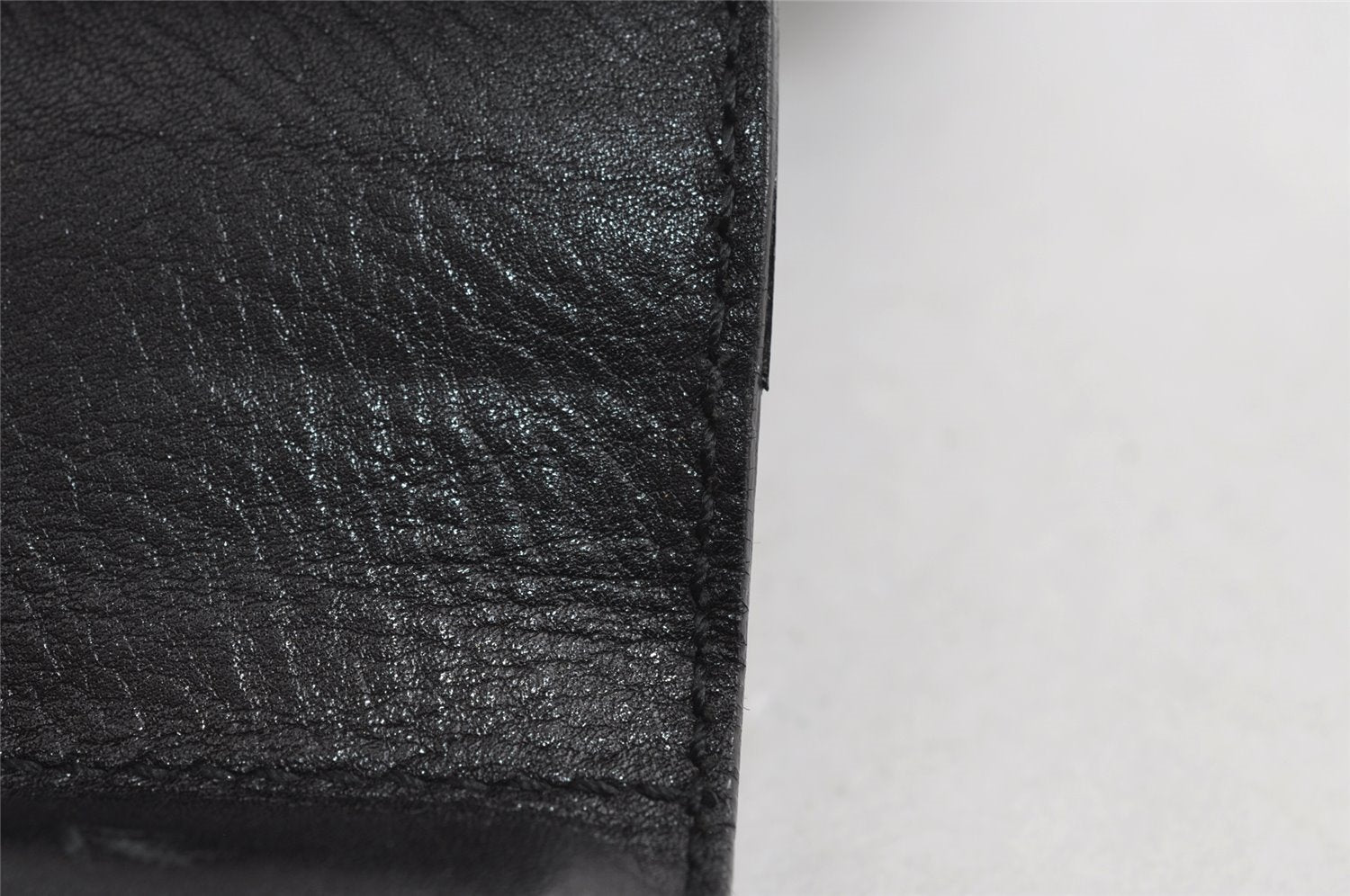 Authentic GUCCI Bamboo Vintage Shoulder Hand Bag Leather 124248 Black 8581I