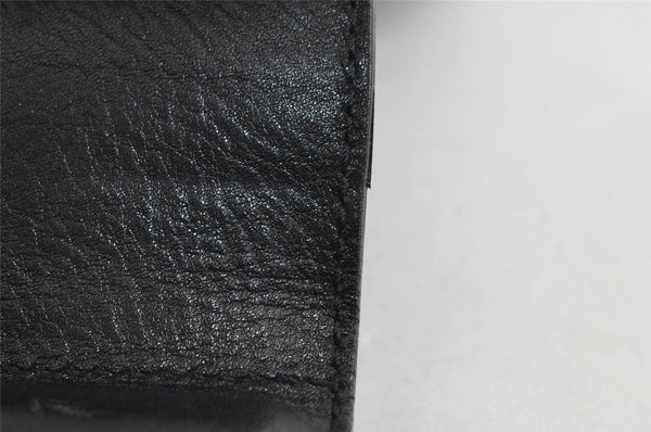 Authentic GUCCI Bamboo Vintage Shoulder Hand Bag Leather 124248 Black 8581I