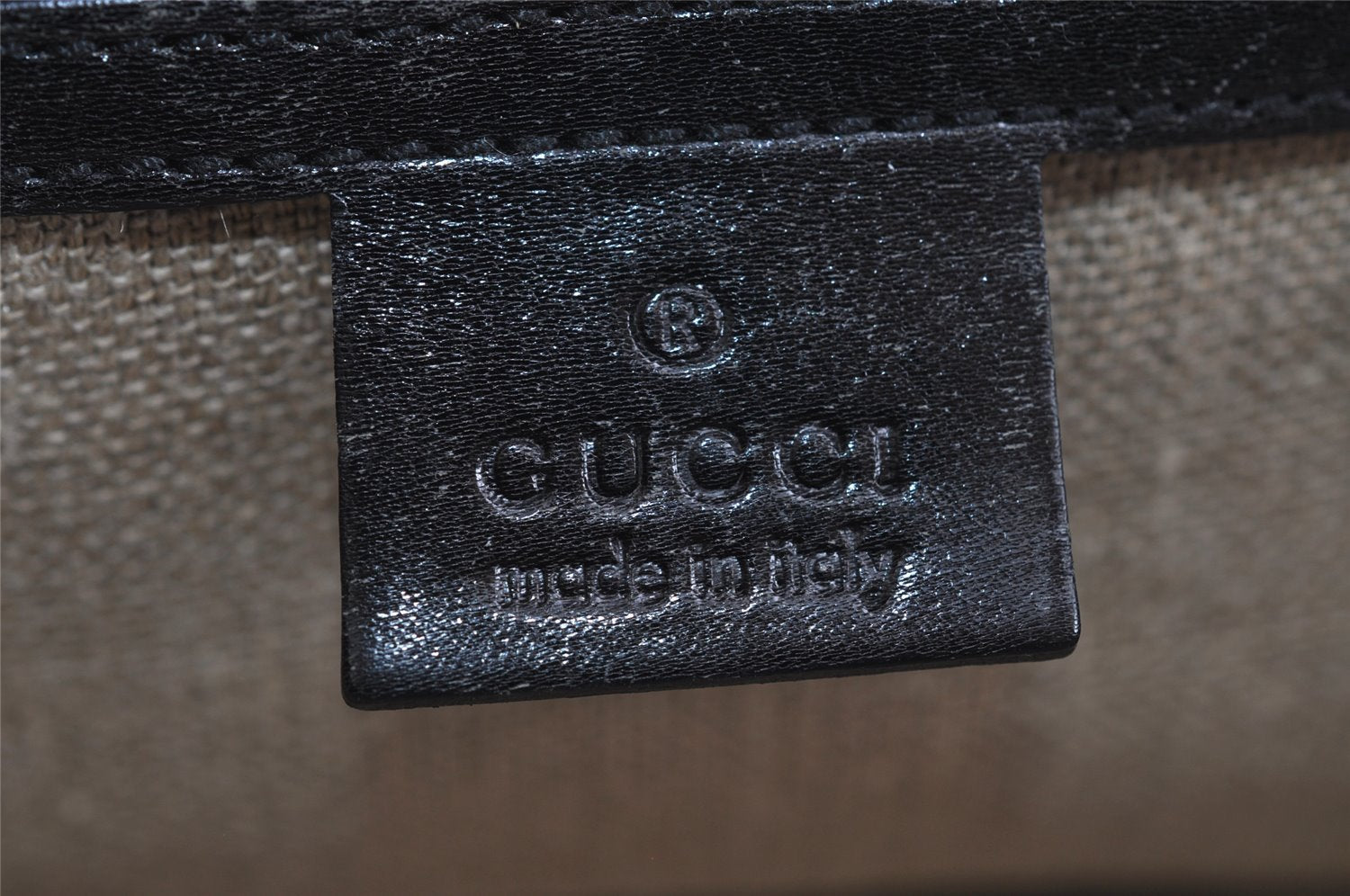 Authentic GUCCI Bamboo Vintage Shoulder Hand Bag Leather 124248 Black 8581I