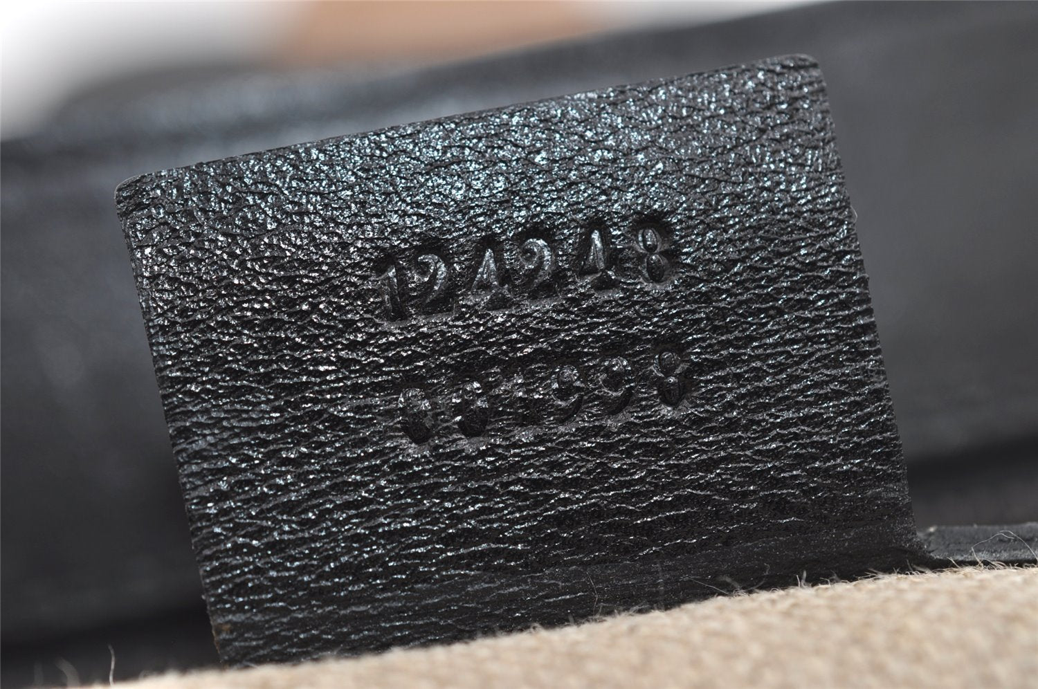 Authentic GUCCI Bamboo Vintage Shoulder Hand Bag Leather 124248 Black 8581I