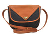 Authentic YVES SAINT LAURENT Shoulder Cross Bag Purse PVC Leather Black 8581M
