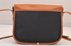 Authentic YVES SAINT LAURENT Shoulder Cross Bag Purse PVC Leather Black 8581M