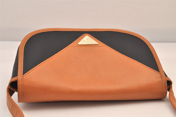 Authentic YVES SAINT LAURENT Shoulder Cross Bag Purse PVC Leather Black 8581M