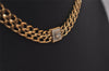 Authentic NINA RICCI Vintage Gold Tone Rhinestone Choker Necklace 8584J