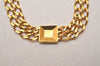 Authentic NINA RICCI Vintage Gold Tone Rhinestone Choker Necklace 8584J