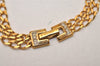 Authentic NINA RICCI Vintage Gold Tone Rhinestone Choker Necklace 8584J