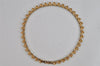 Authentic NINA RICCI Vintage Chain Choker Necklace Gold Black 8585J